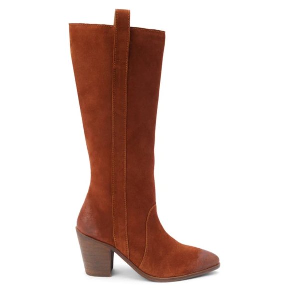 Matisse Evan Saddle Brown Tall Boots, Suede - Picture 1 of 7